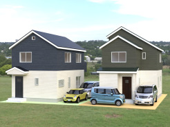 ［完成予想パース］
《新登場》シンプルモダンで美しい新築分譲住宅が久保沢に登場！